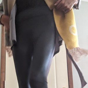 Liquid leggings & Chanel scarf & boots